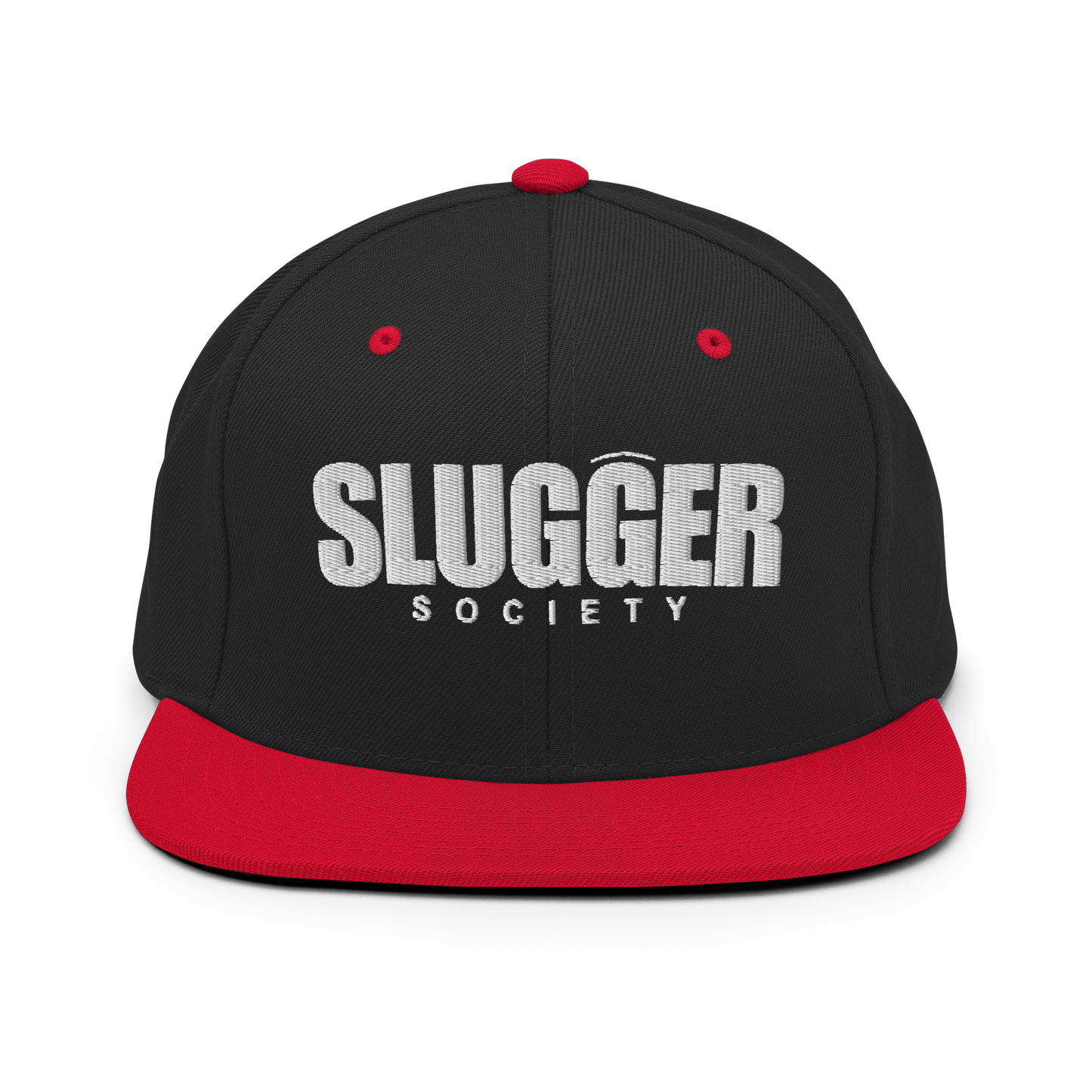 Slugger Society Accent Black and Red Snapback
