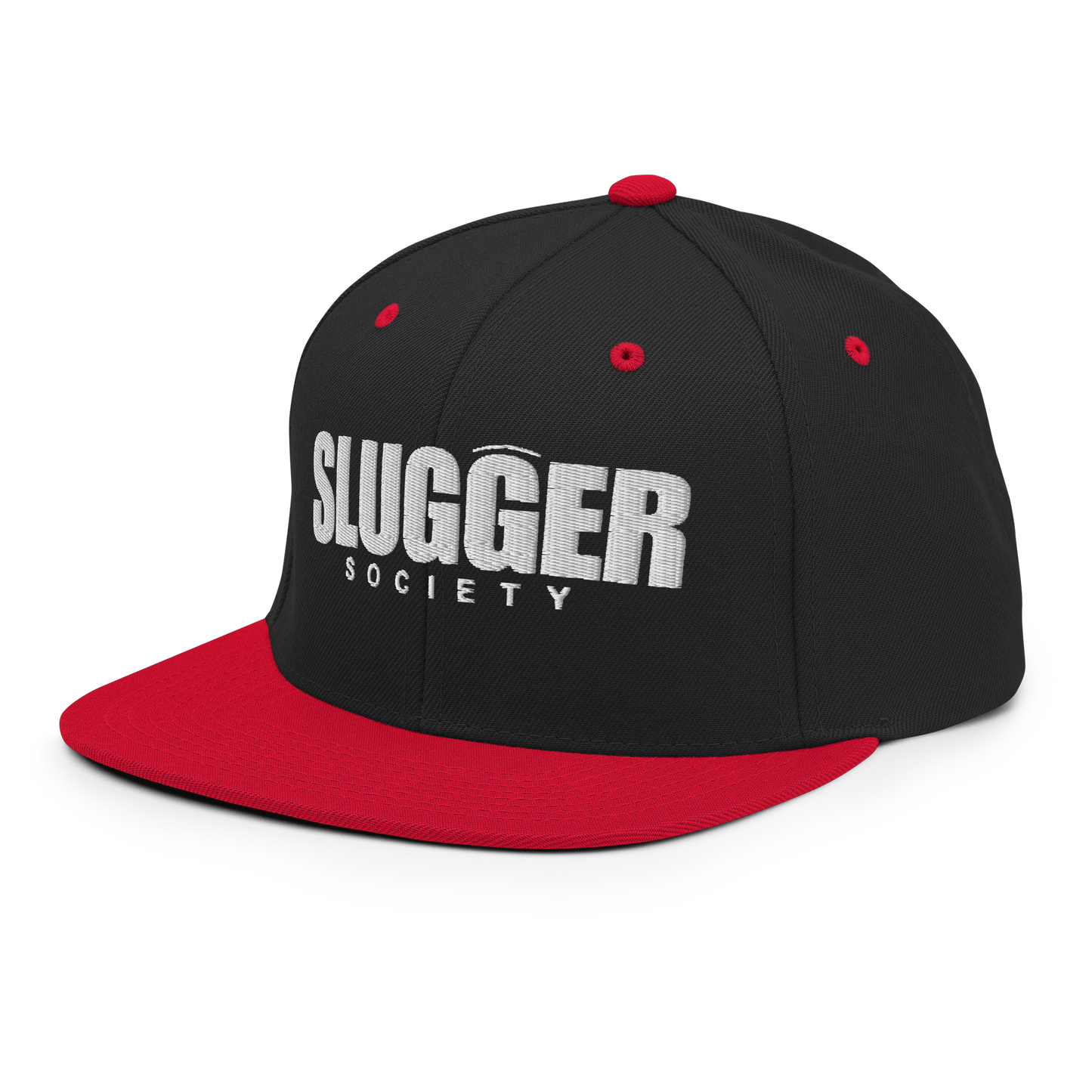Slugger Society Accent Black and Red Snapback
