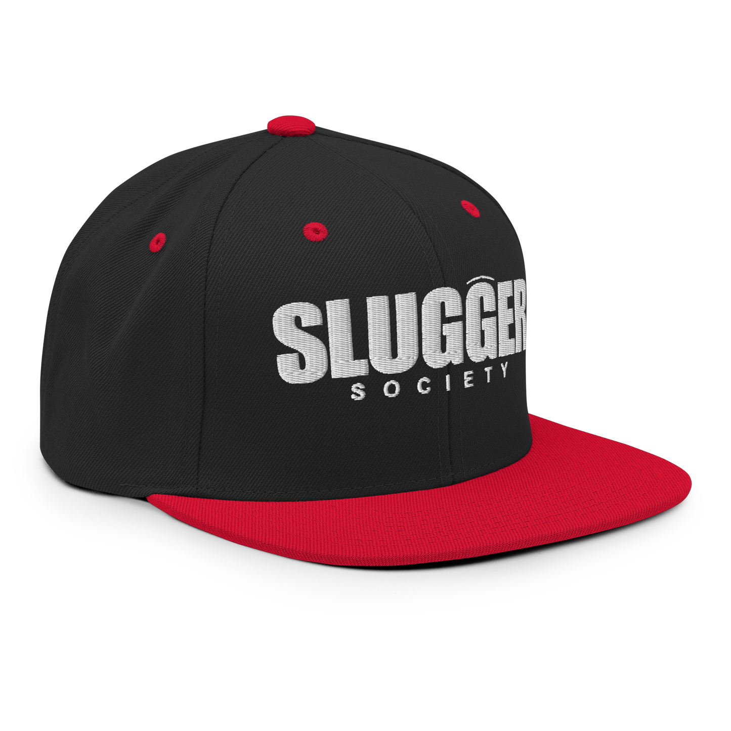 Slugger Society Accent Black and Red Snapback