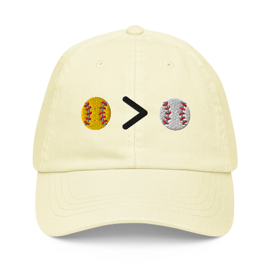Slugger Society Pastel LEMON Baseball Hat