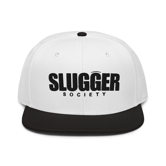 Slugger Society Accent Black & White Black Thread Snapback