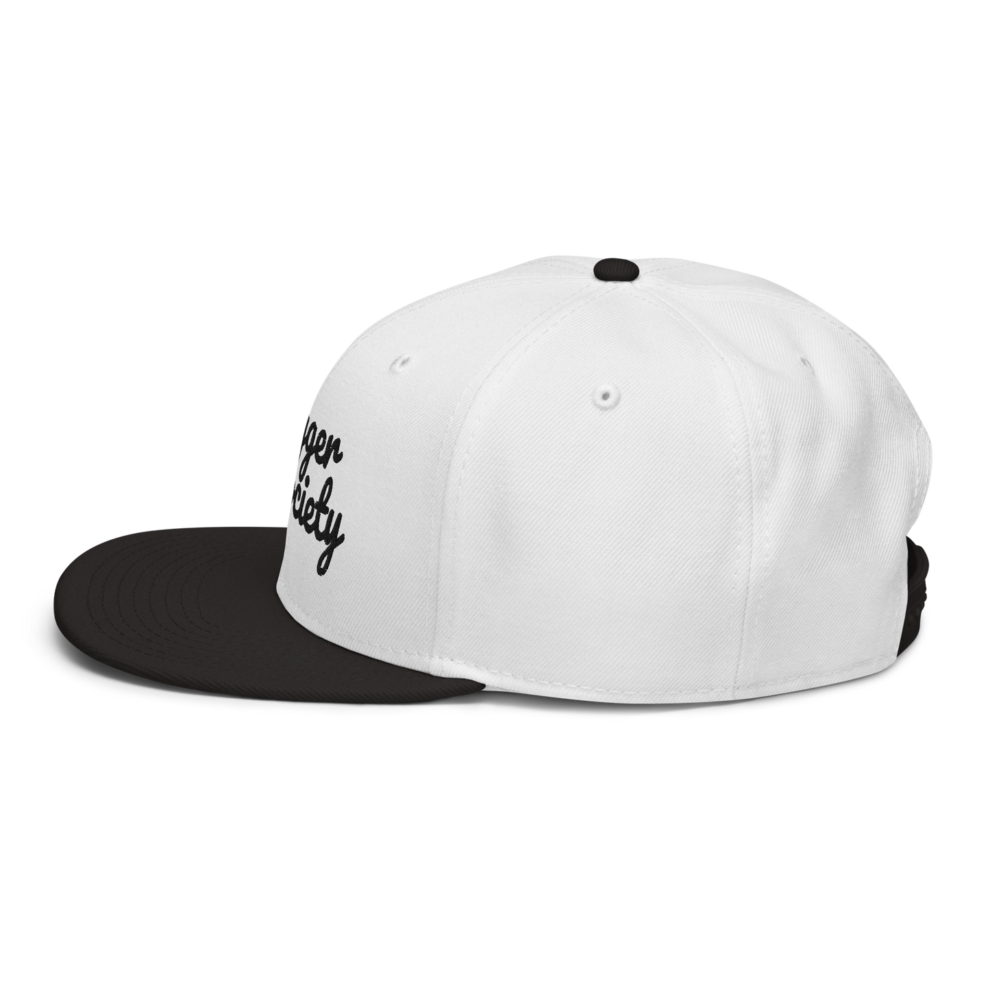 Slugger Society Script White & Black Snapback