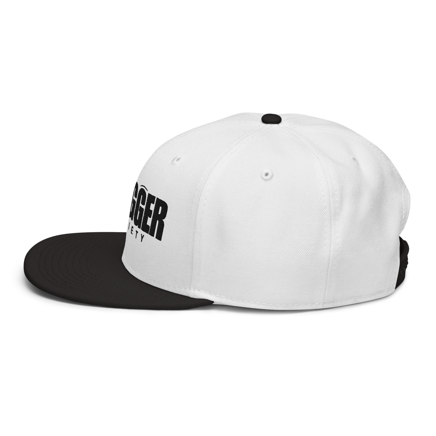 Slugger Society Accent Black & White Black Thread Snapback