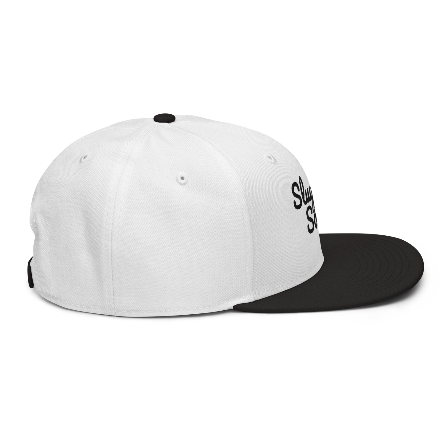 Slugger Society Script White & Black Snapback