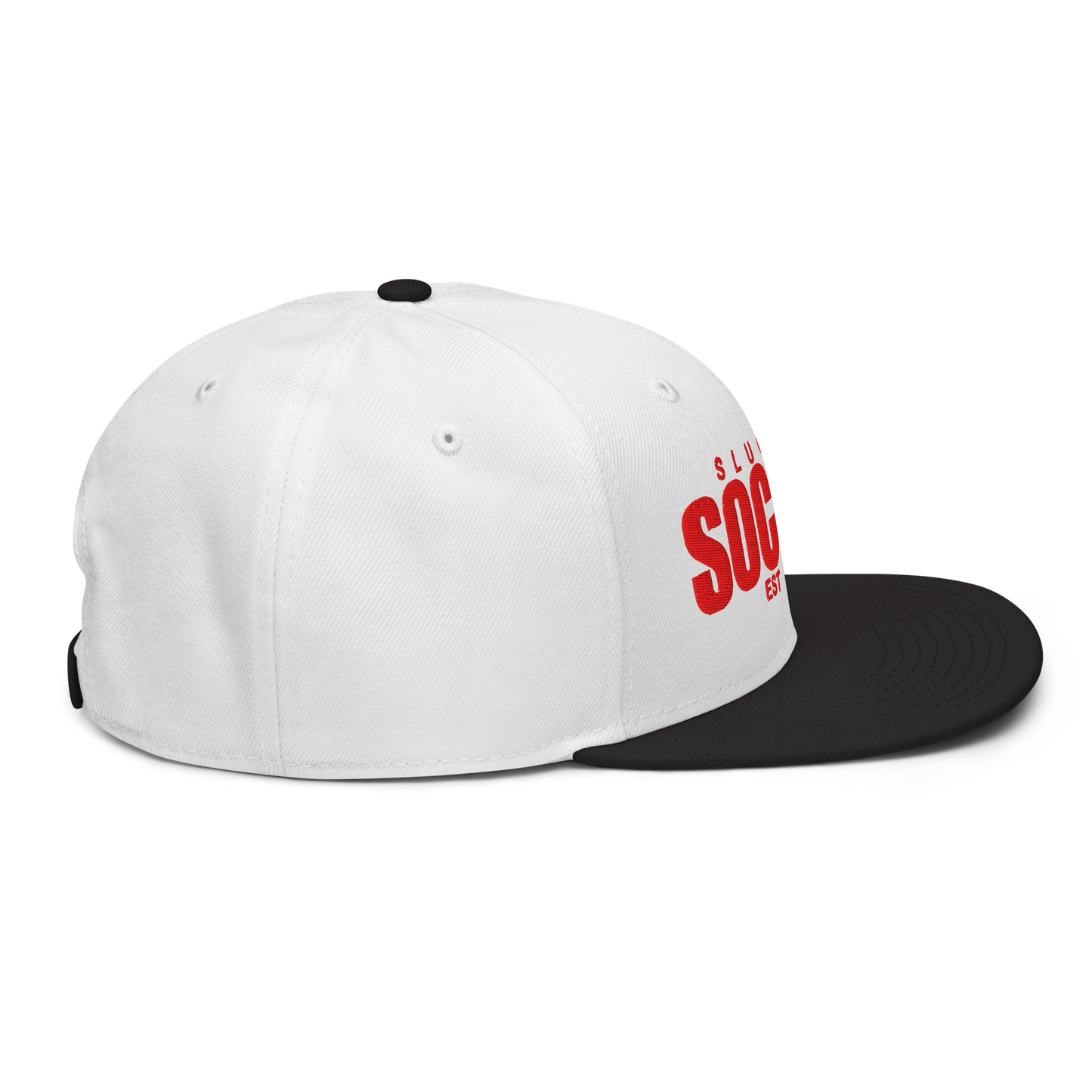 Slugger Society EST White & Black Red Thread Snapback