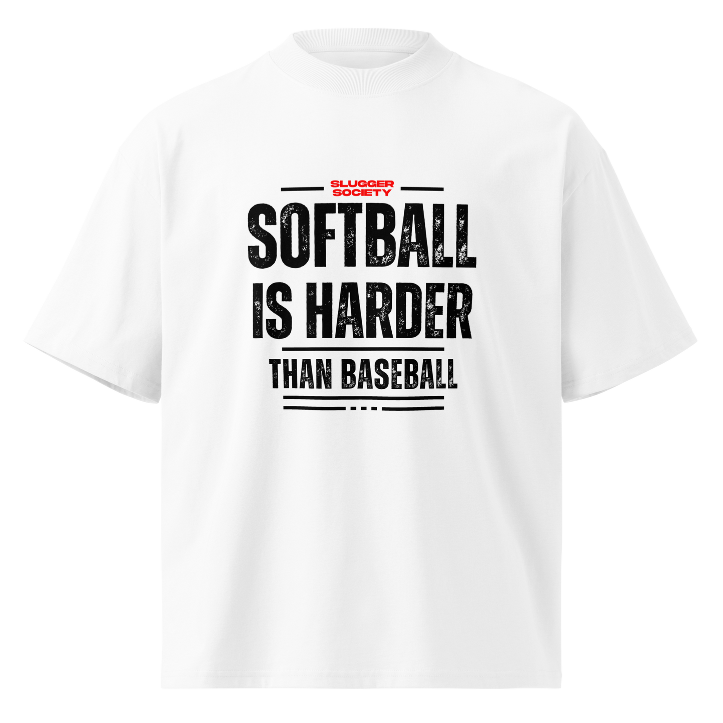 Unisex Oversized WHITE T-Shirt SIHTB (Black Print)