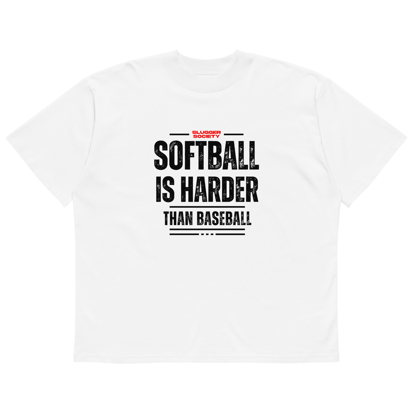 Unisex Oversized WHITE T-Shirt SIHTB (Black Print)