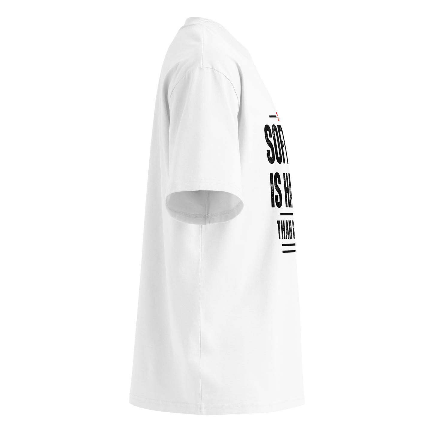 Unisex Oversized WHITE T-Shirt SIHTB (Black Print)