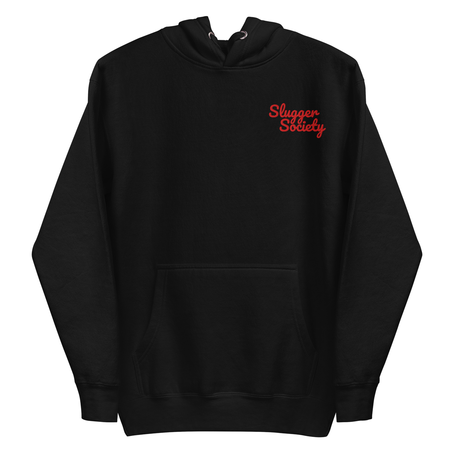 Slugger Society Script Red Thread Unisex Hoodie