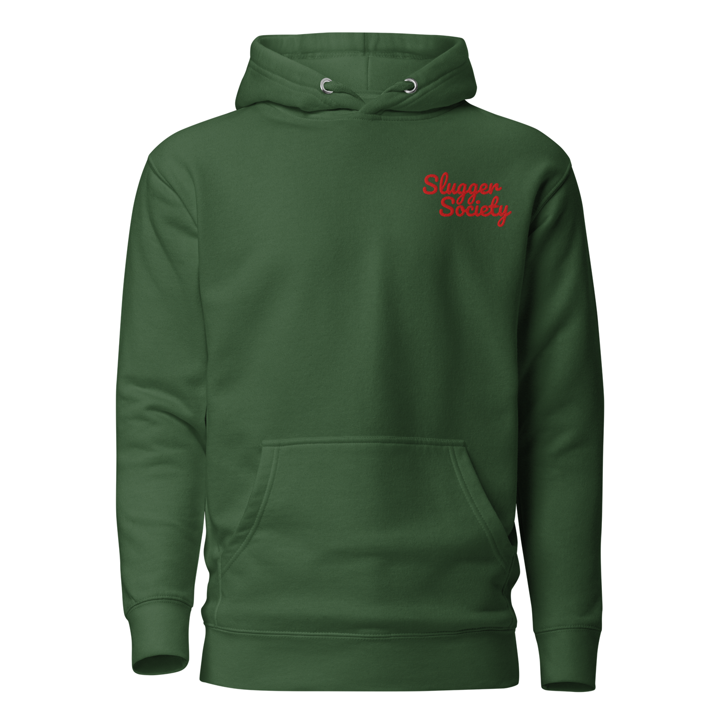 Slugger Society Script Red Thread Unisex Hoodie