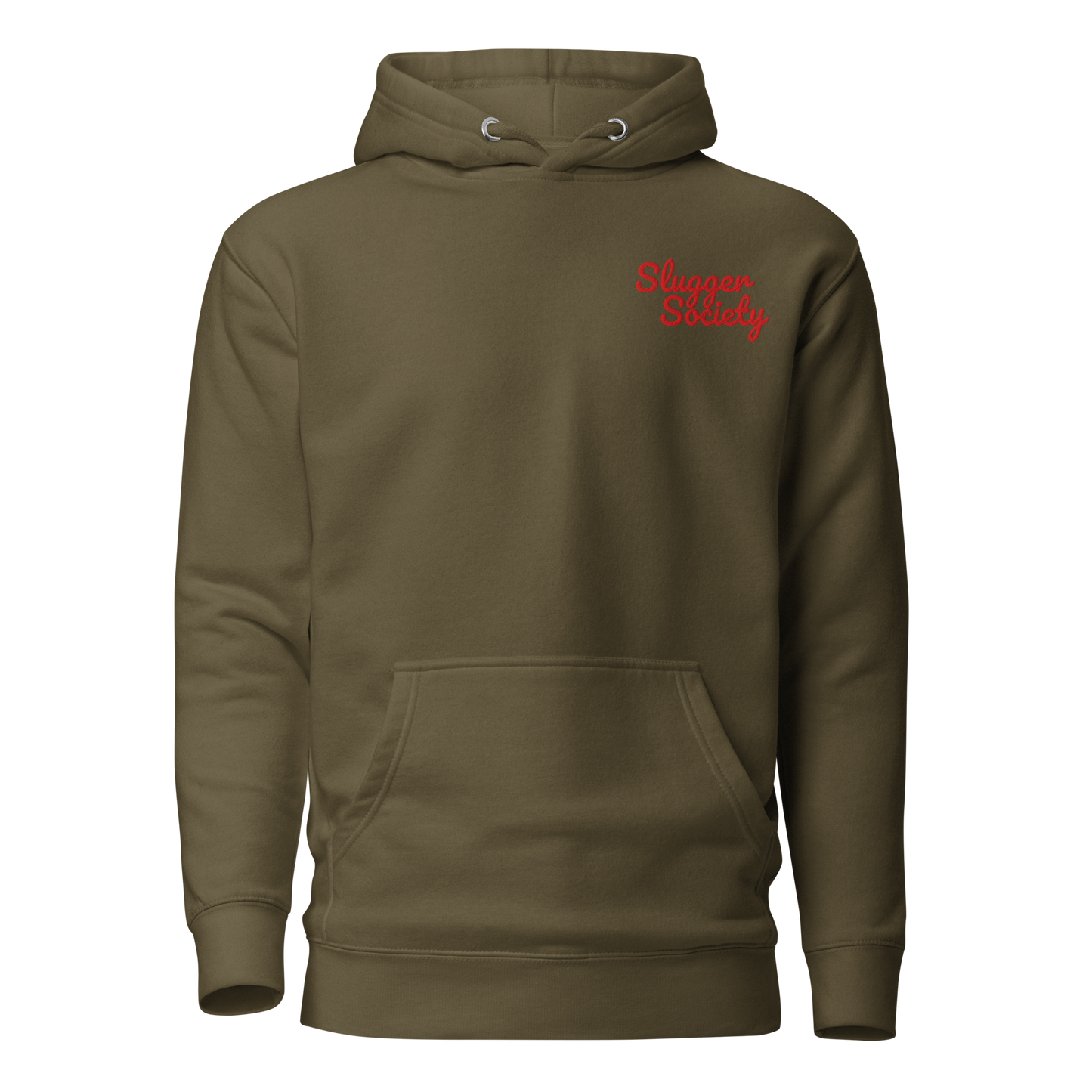 Slugger Society Script Red Thread Unisex Hoodie