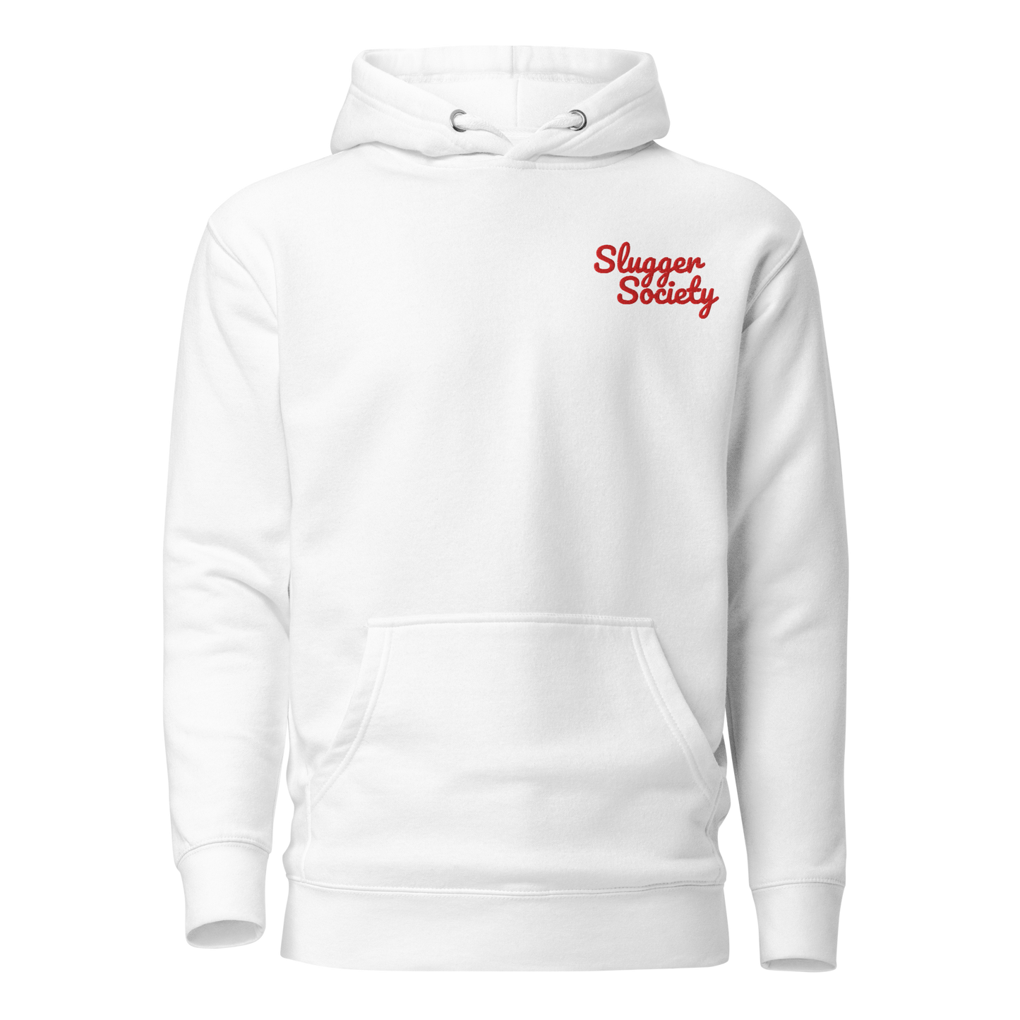 Slugger Society Script Red Thread Unisex Hoodie