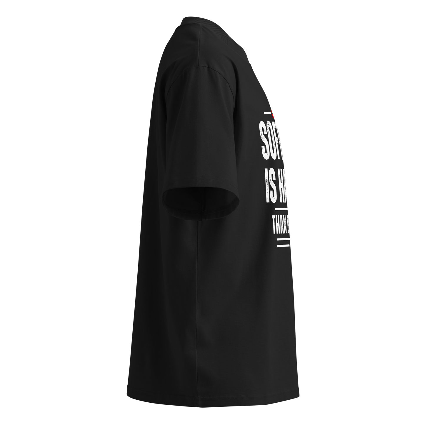 Unisex Oversized BLACK T-Shirt SIHTB (White Print)